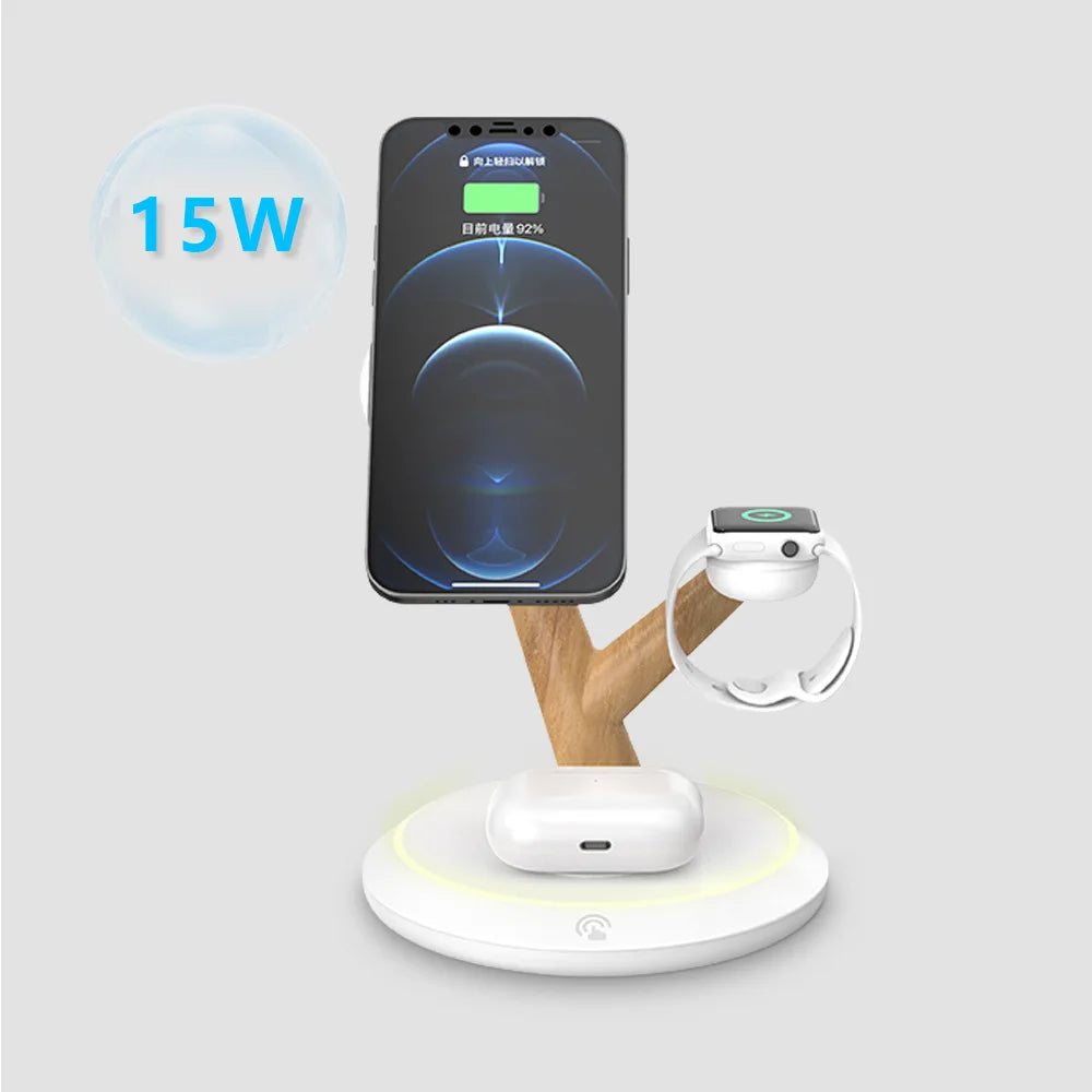 „Tri – Drei Geräte, ein Baum, ein Design“ 🌳 Die elegante 3-in-1 Wireless Ladestation für dein Zuhause und Büro - EasyGoodies