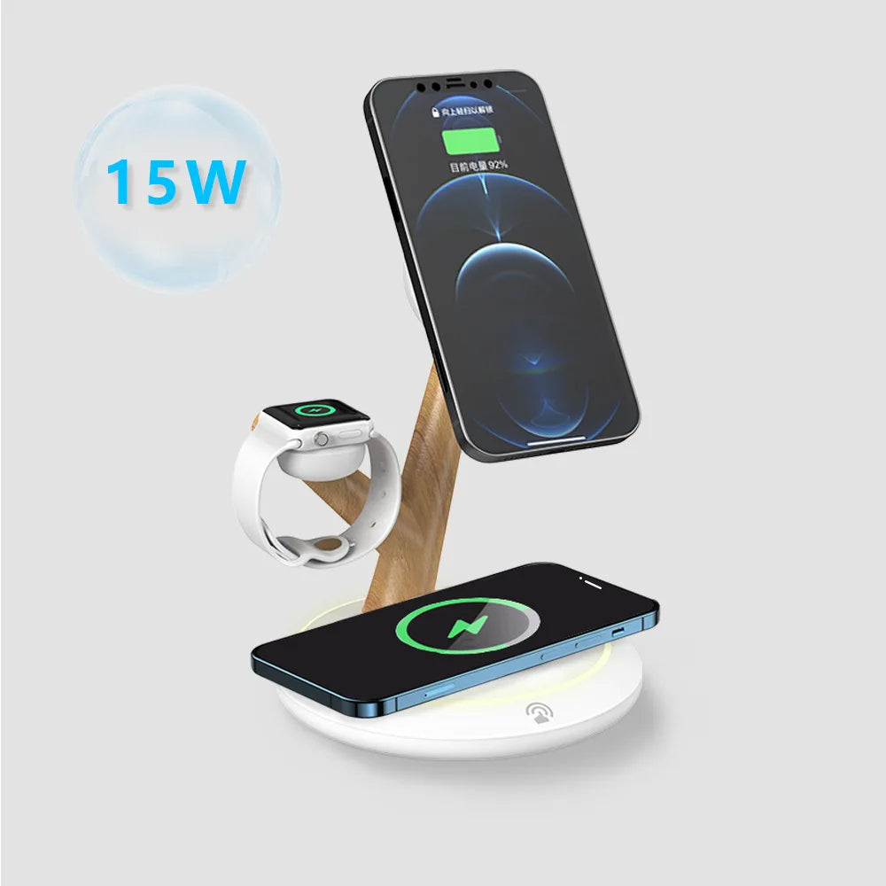 „Tri – Drei Geräte, ein Baum, ein Design“ 🌳 Die elegante 3-in-1 Wireless Ladestation für dein Zuhause und Büro - EasyGoodies
