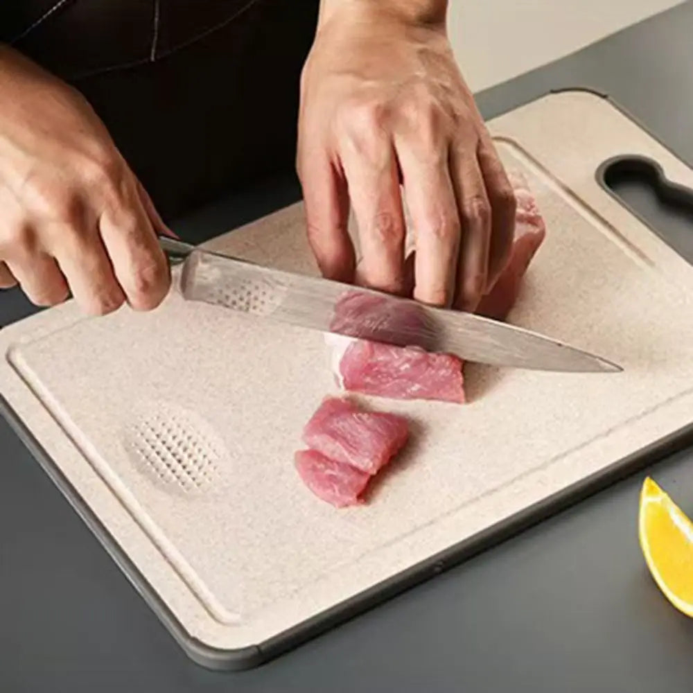 Edelstahl Schneidebrett Jambalaya 🍴 Dein smarter Küchenbegleiter – robust wie Titanium! 🏆 - EasyGoodies