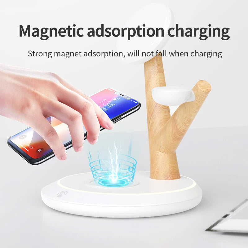 „Tri – Drei Geräte, ein Baum, ein Design“ 🌳 Die elegante 3-in-1 Wireless Ladestation für dein Zuhause und Büro - EasyGoodies