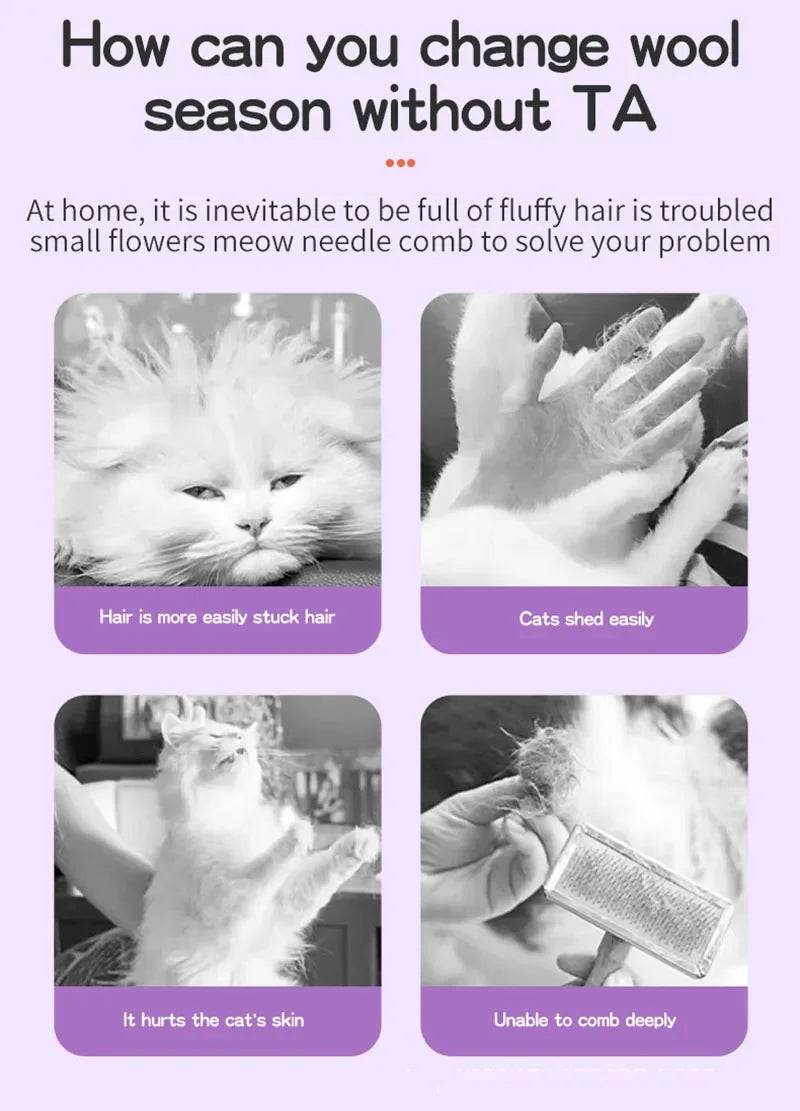 elektrische Dampf-Bürste für 😺Katzen und 🐶Hunde für Massage, Fellpflege und Haarentfernung - EasyGoodies