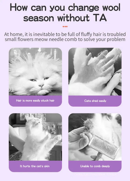 elektrische Dampf-Bürste für 😺Katzen und 🐶Hunde für Massage, Fellpflege und Haarentfernung - EasyGoodies