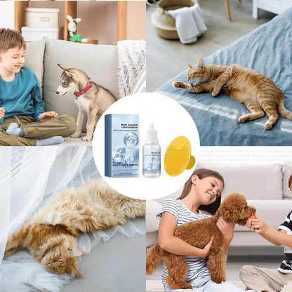 elektrische Dampf-Bürste für 😺Katzen und 🐶Hunde für Massage, Fellpflege und Haarentfernung - EasyGoodies