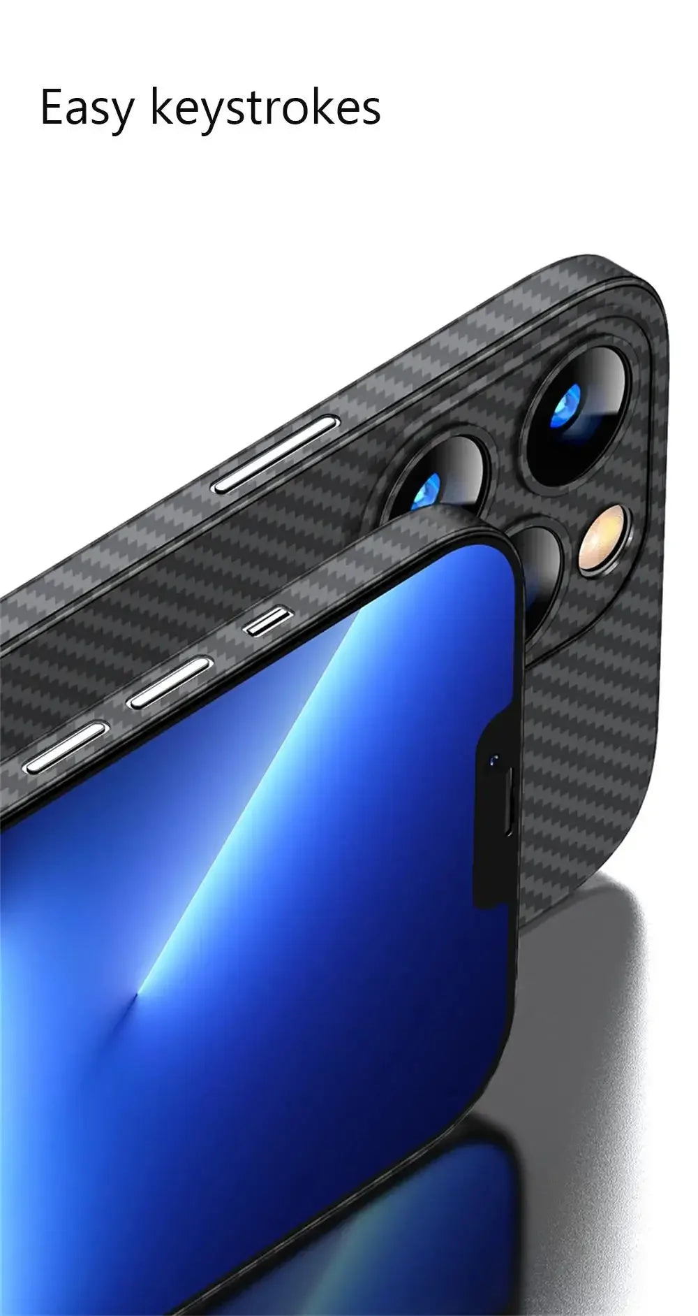 Luxury Ultra Thin Carbon Fiber Matte Case For iPhone 15 14 13 12 Mini 11 Pro Max 15pro XS XR X 6 7 8 Plus SE 0.2MM PP Back Cover - EasyGoodies