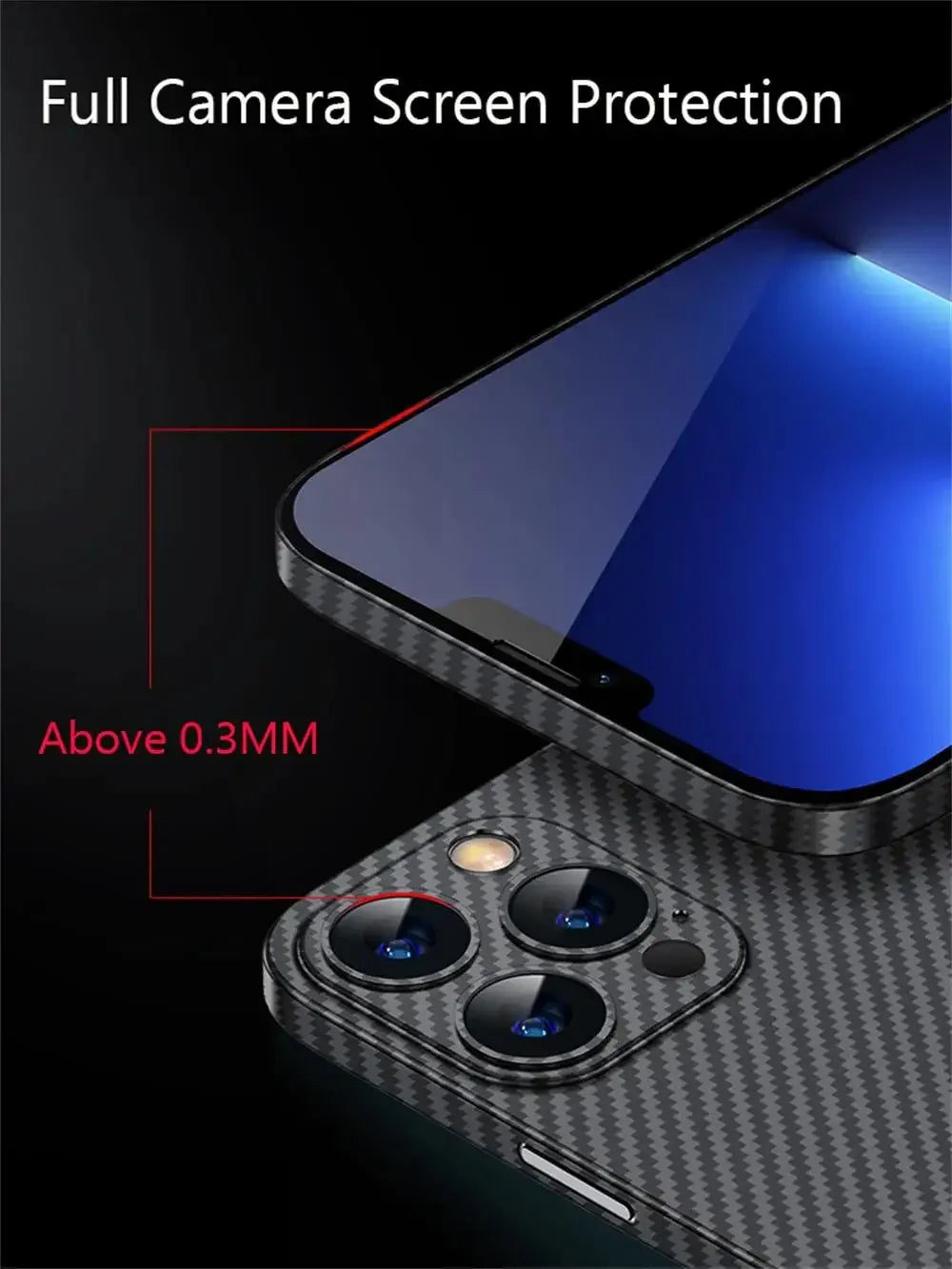 Luxury Ultra Thin Carbon Fiber Matte Case For iPhone 15 14 13 12 Mini 11 Pro Max 15pro XS XR X 6 7 8 Plus SE 0.2MM PP Back Cover - EasyGoodies