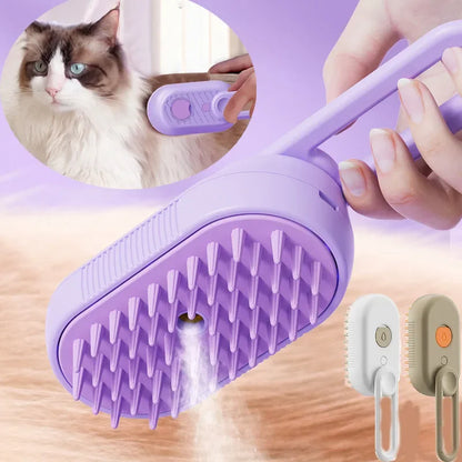 elektrische Dampf-Bürste für 😺Katzen und 🐶Hunde für Massage, Fellpflege und Haarentfernung - EasyGoodies