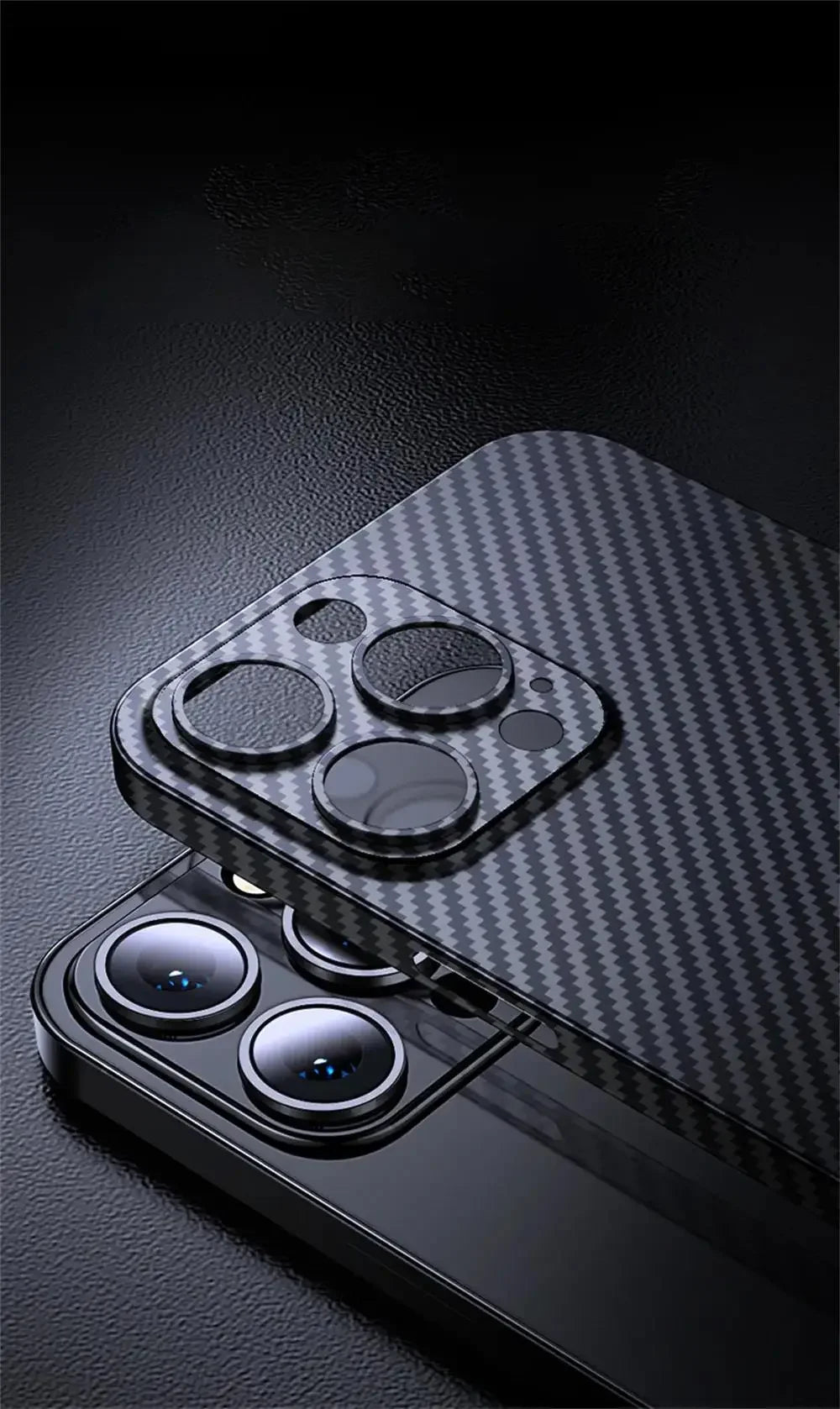 Luxury Ultra Thin Carbon Fiber Matte Case For iPhone 15 14 13 12 Mini 11 Pro Max 15pro XS XR X 6 7 8 Plus SE 0.2MM PP Back Cover - EasyGoodies