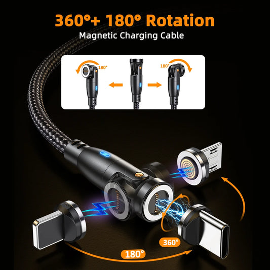 Das vielseitige und innovative 540°Grad 🚀 Rotations-Magnetkabel 🔌 für all deine Geräte - EasyGoodies