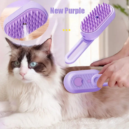 elektrische Dampf-Bürste für 😺Katzen und 🐶Hunde für Massage, Fellpflege und Haarentfernung - EasyGoodies