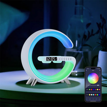GlowRise 🌅 Smartes Wake-Up Light / Sonnenaufgangs-Wecker mit Bluetooth-Lautsprecher und kabellosem Ladegerät - EasyGoodies