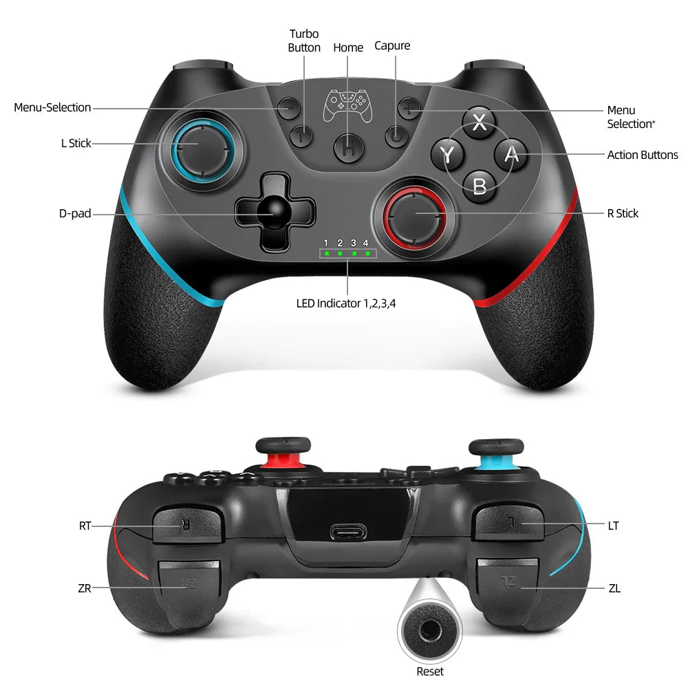 Switch PS Steam Bluetooth Wireless Controller / Gamepad / Joypad